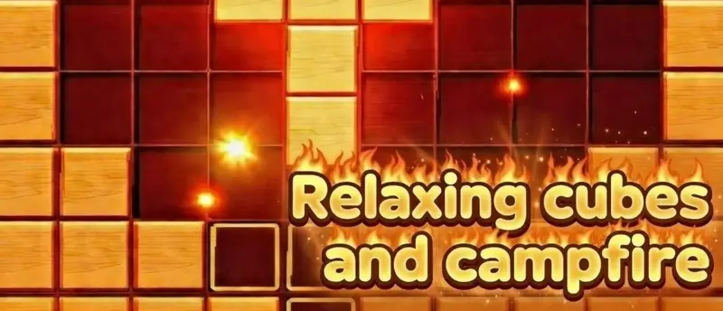 Relaxing cubes and campfire