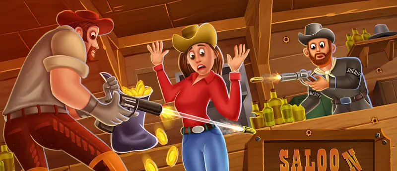 Saloon Robbery - Jeu de tir en ligne gratuit