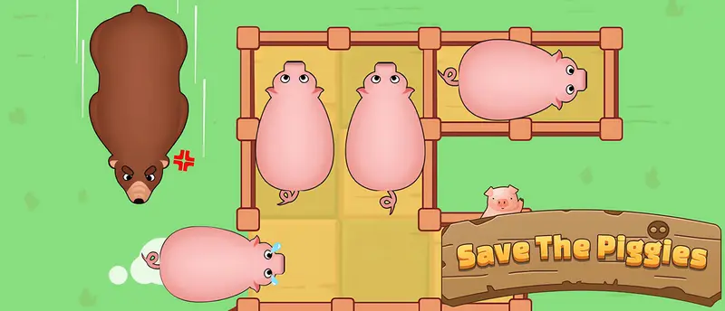 Save The Piggies لعبة حركة وألغاز مجانية للعب عبر الإنترنت