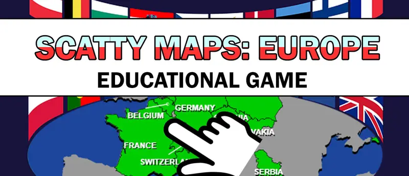 Scatty Maps Europe - Juego educativo para aprender geografía y jugar online gratis