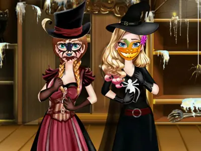 Sisters Halloween Preparations لعبة تلبيس وتزيين مجانية للعب عبر الإنترنت
