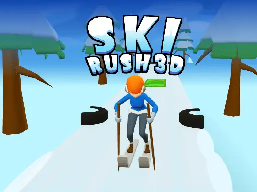 Ski Rush 3D - Jeu de Ski Gratuit en Ligne