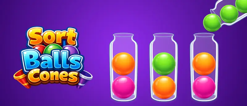 Sort Balls - Cones لعبة ترتيب الكرات أونلاين مجانًا