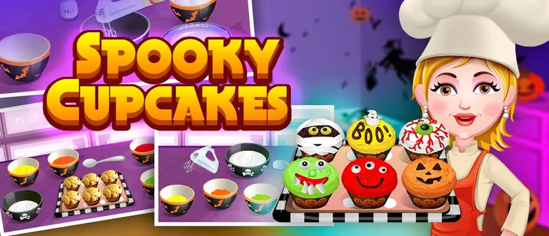 Spooky Cupcakes - Jogo de Cozinhar Halloween Grátis