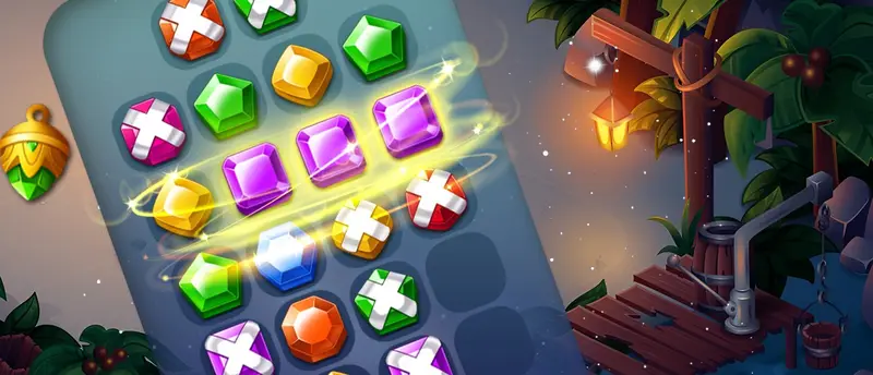 Stickman Jewel Match 3 Master - Juego gratis de combinar joyas