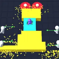 Stickman Saw 3D - オンライン無料で遊べるカラーカットゲーム
