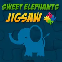 Sweet Elephants Jigsaw لعبة تركيب الصور مجانية على الإنترنت