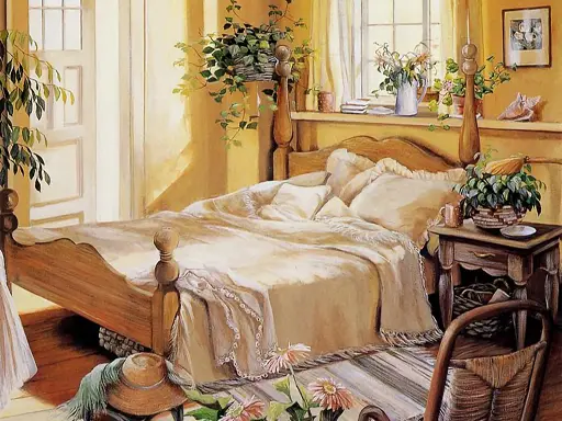 Sweet Romantic Room Slide - Jeu de Puzzle en Ligne Gratuit