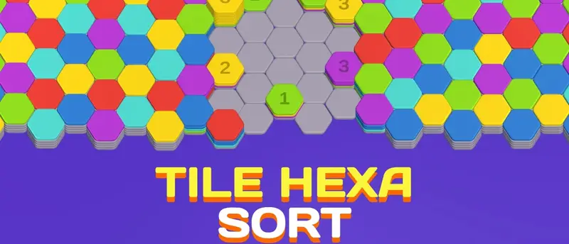 Tile Hexa Sort لعبة تركيب وتفكيك الأشكال عبر الإنترنت مجانًا