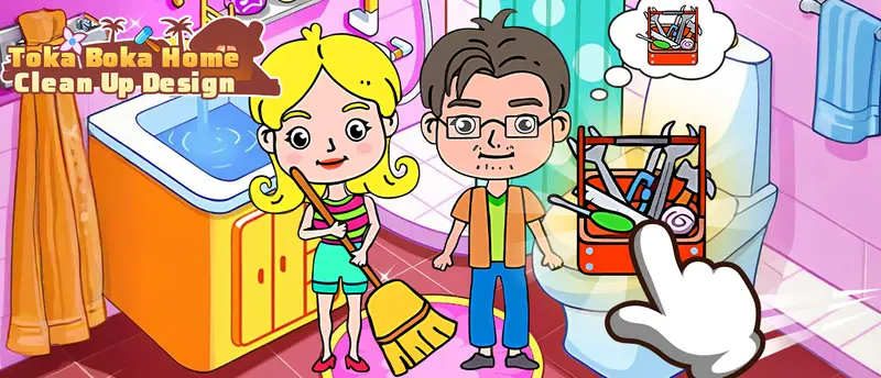 Toka Boka Home Clean Up Design - Jeu de Simulation de Nettoyage et Aménagement