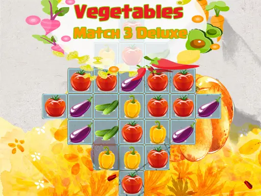 Vegetables Match 3 Deluxe لعبة مطابقة الخضروات المجانية للعب أونلاين