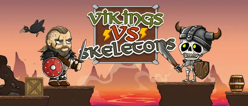 Vikings vs Skeletons - Free Online Side-Scroller Adventure Game