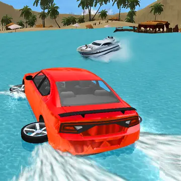 Water Slide Car Race – Wasserauto-Rennspiel online spielen