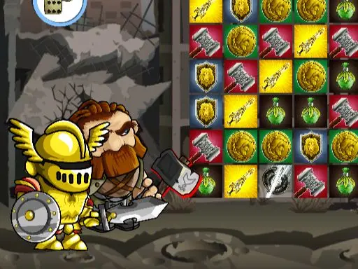 Zombie vs Warriors – Action Match 3 Spiel online kostenlos spielen