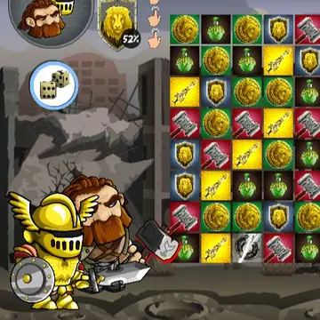 Zombie vs Warriors - Jeu d'action et match 3 en ligne gratuit