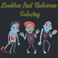 Zombies And Skeletons Coloring - Juego gratis para colorear y jugar en línea