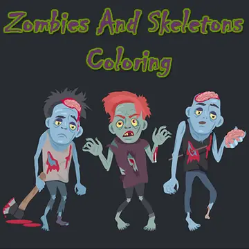 Zombies And Skeletons Malspiel – kostenlos online spielen