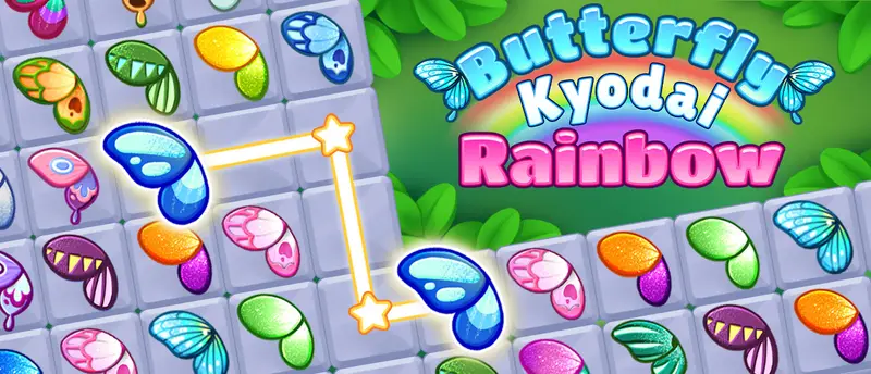 لعب لعبة Butterfly Kyodai Rainbow - لعبة مطابقة الفراشات الملونة مجاناً