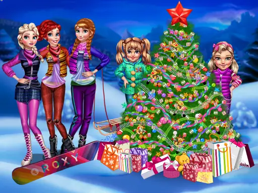 لعب لعبة princess Christmas Night - لعبة تزيين عيد الميلاد للأطفال مجانًا