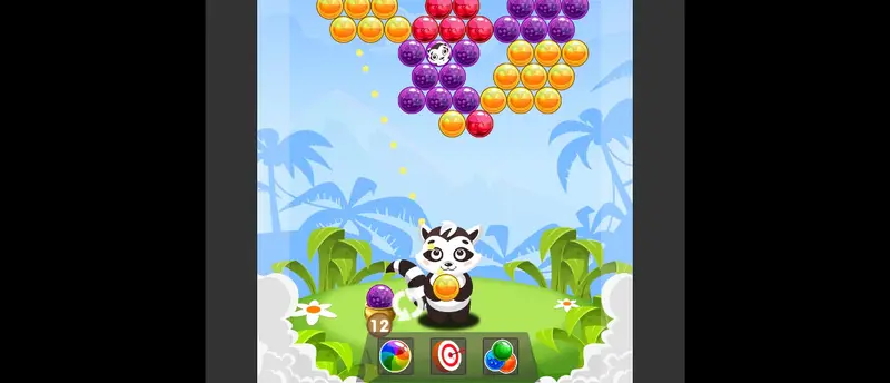 لعبة Bubble Shooter Raccoon المجانية للعب عبر الإنترنت