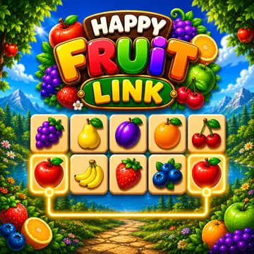 ハッピーフルーツリンク 無料パズルゲームで遊ぶ